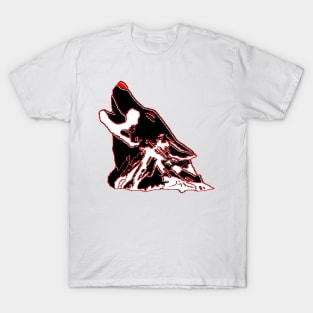 wolf howling at the moon night T-Shirt